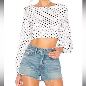 Superdown Yasmin tie back crop top